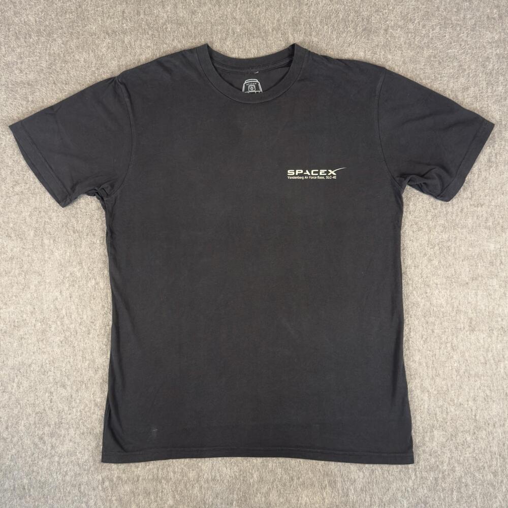 SpaceX Shirt Mens Medium Black Falcon 9 Cassiope Graphic Rocket Tee F9 T-Shirt